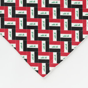Patchwork Irak Vlag Patroon Fleece Deken
