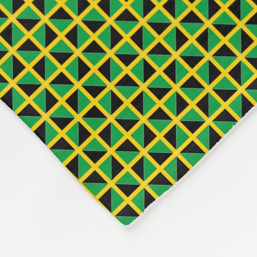 Patchwork Jamaica Vlag patroon Fleece Deken (Hoek)