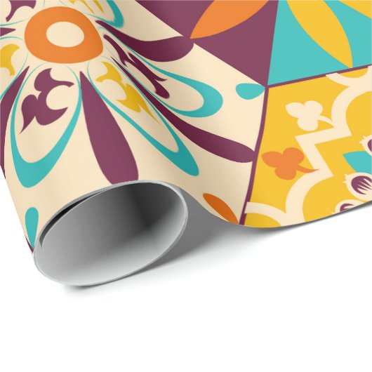 patchwork-kantelpatroon.  decoratief cadeaupapier (Rol Hoek)