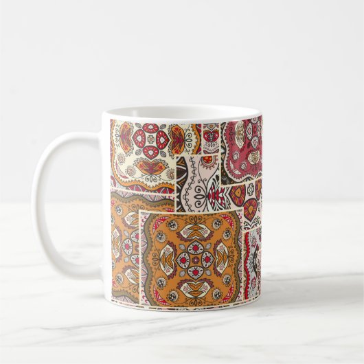 patchwork-kantelpatroon. decoratief koffiemok (Links)
