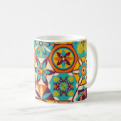 patchwork-kantelpatroon. decoratief koffiemok (Voorkant rechts)