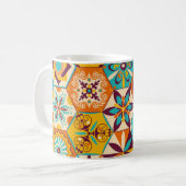 patchwork-kantelpatroon. decoratief koffiemok (Voorkant links)