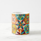 patchwork-kantelpatroon. decoratief koffiemok (Center)