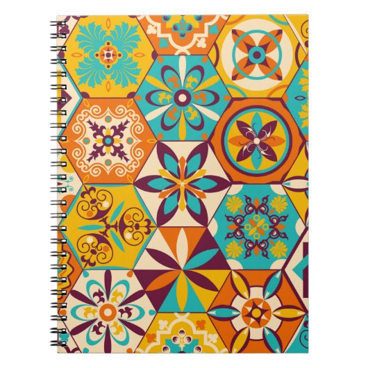 patchwork-kantelpatroon. decoratief notitieboek (Voorkant)