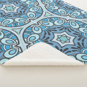  patchwork-kantelpatroon. Handgetrokken decora Sherpa Deken (3/4)