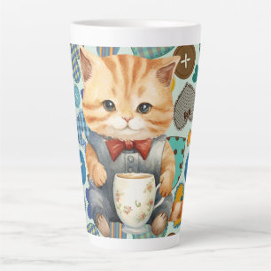 Patchwork-Kat Latte Mok