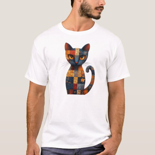 Patchwork Kat T-shirt (Voorkant)