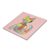 Patchwork kat tegel tegeltje (Zijkant)
