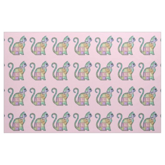 patchwork katteafdrukstructuur stof (Yard (91,4 cm))