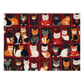 patchwork katten AI kunst poster (Voorkant)