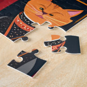 patchwork katten AI kunst puzzel Legpuzzel (Zijkant)