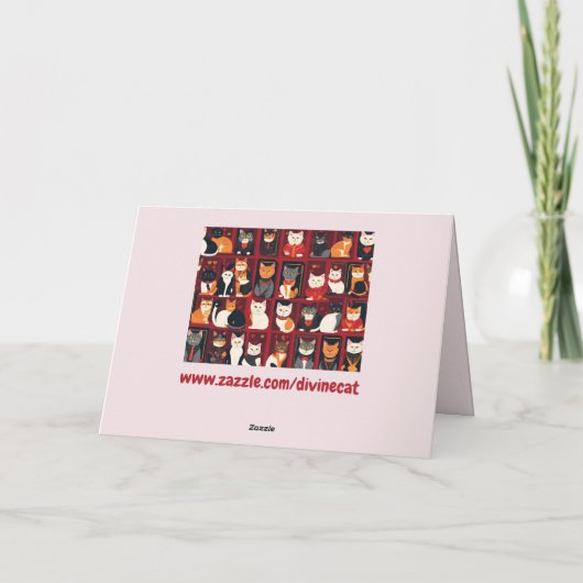 patchwork katten AI kunst wenskaart Kaart (Achterkant)