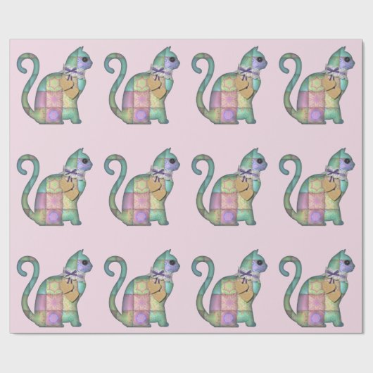 patchwork katteverpakkingspapier cadeaupapier (Vlak)