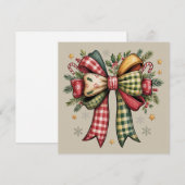 Patchwork Kerstboog Cozy Rustieke Feestdagen Feestdagenkaart (Voorkant / Achterkant)