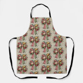 Patchwork Kerstboog Cozy Rustieke Feestdagen Schort (Voorkant)