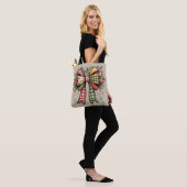 Patchwork Kerstboog Cozy Rustieke Feestdagen Tote Bag (Op model)