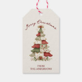 Patchwork kerstboom cadeaulabel (Achterkant)