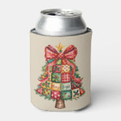 Patchwork Kerstboom Coquette Kerstboom Blikjeskoeler (Blikje Voorkant)