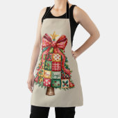 Patchwork Kerstboom Coquette Kerstmis Boom  Schort (Insitu)