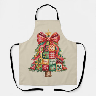 Patchwork Kerstboom Coquette Kerstmis Boom  Schort