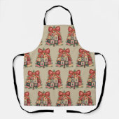 Patchwork Kerstboom Coquette Kerstmis Vakantie Schort (Voorkant)