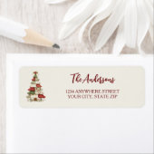 Patchwork kerstboom etiket (Insitu)