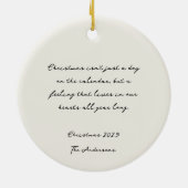 Patchwork kerstboom kerstversiering keramisch ornament (Achterkant)