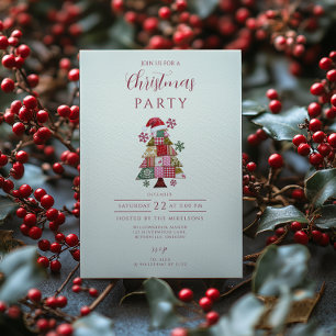 Patchwork Kerstboom Preppy Kaart
