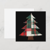 Patchwork Kerstboom Vakantie Winter Kerstmis Feestdagenkaart (Voorkant / Achterkant)