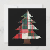 Patchwork Kerstboom Vakantie Winter Kerstmis Feestdagenkaart (Voorkant)