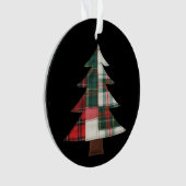 Patchwork Kerstboom Vakantie Winter Kerstmis Ornament (voorkant)