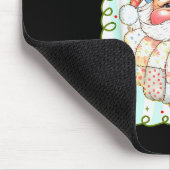 Patchwork Kerstman Gezicht Coquette Prettig Kerstf Muismat (Hoek)