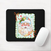 Patchwork Kerstman Gezicht Coquette Prettig Kerstf Muismat (Met muis)