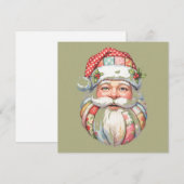 Patchwork Kerstman Kerst Retro  Feestdagenkaart (Voorkant / Achterkant)
