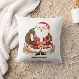 Patchwork Kerstman Kerstmis Kussen