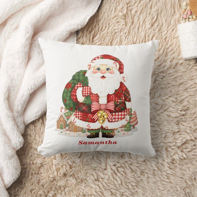 Patchwork Kerstman Kerstmis Kussen (Deken)