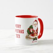Patchwork Kerstman Kerstmis Mok (Voorkant rechts)