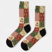 Patchwork Kerstmis Sokken (Links)