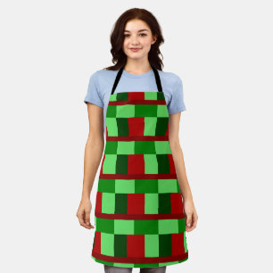 Patchwork-kerstrode groten schort