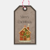 Patchwork Kerststol Kerstcadeau Label Cadeaulabel (Voorkant)