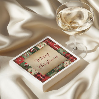 Patchwork Kerstvakantie servetten