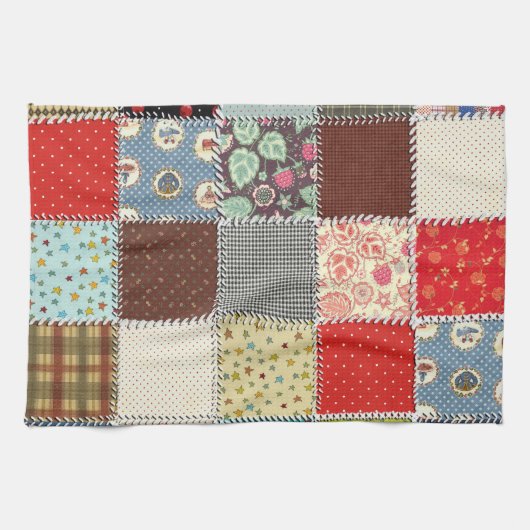 Patchwork Keukenhanddoek 16" x 24" (Horizontaal)