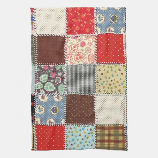 Patchwork Keukenhanddoek 16" x 24" (Verticaal)
