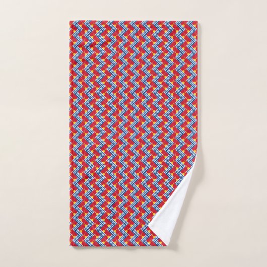 Patchwork Kiribati Vlag Patroon Bad Handdoek (Handdoek)