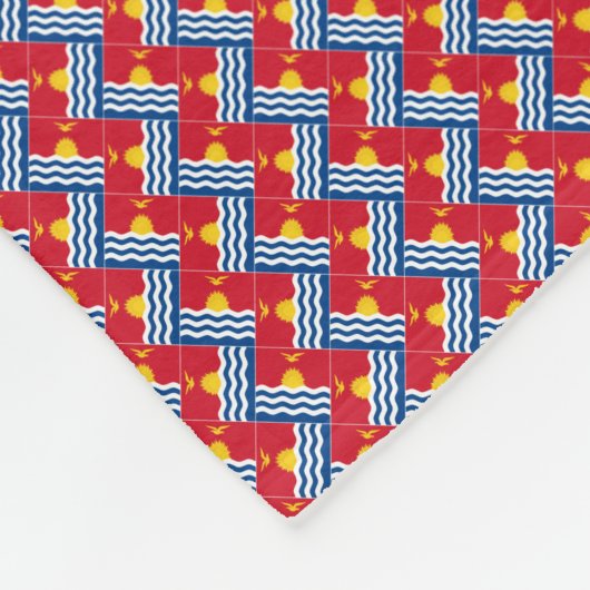 Patchwork Kiribati Vlag Patroon Fleece Deken (Hoek)