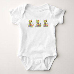Patchwork Kitten Infant Creeper Romper