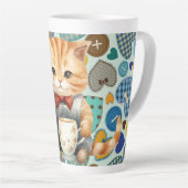 Patchwork Kitty  Latte Mok (Rechterhoek)