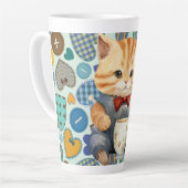 Patchwork Kitty  Latte Mok (Linkerhoek)