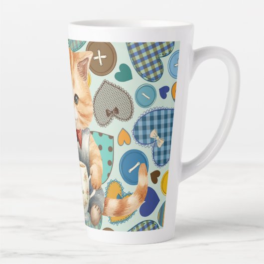 Patchwork Kitty  Latte Mok (Rechts)