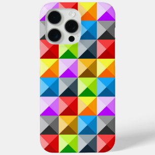 Patchwork Kleurrijke geometrie retro patroon iPhone 15 Pro Max Hoesje
